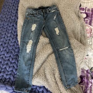 ripped jeans light washed